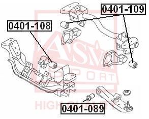 Подвеска, рычаг независимой подвески колеса ASVA 0401-109 для MITSUBISHI PAJERO