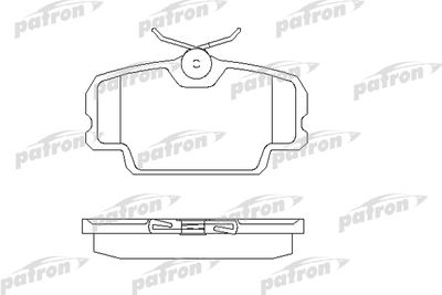 Комплект тормозных колодок, дисковый тормоз PATRON PBP320 для SAAB 900