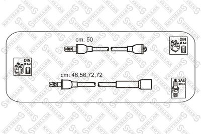 Комплект проводов зажигания STELLOX 10-38105-SX для OPEL ASCONA