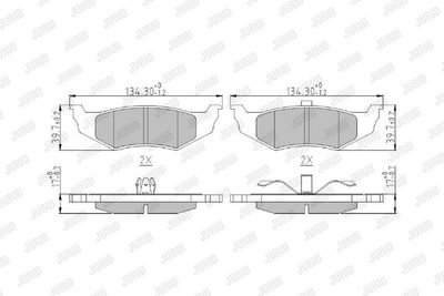 BREMSBELAGSATZ SCHEIBENBREMSE JURID 573069J 1