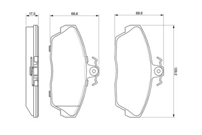 Brake Pad Set, disc brake 0 986 424 566