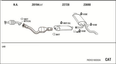 Układ wydechowy WALKER REK018000A