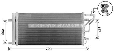 AVA QUALITY COOLING HY5577D Радиатор кондиционера  для HYUNDAI i30 (Хендай И30)