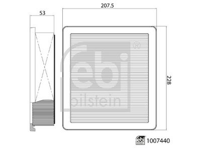 Vzduchový filter FEBI BILSTEIN 1007440