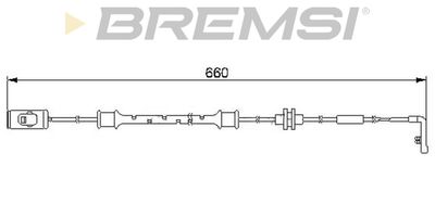 BREMSI WI0559 Датчик износа тормозных колодок  для CHEVROLET ASTRA (Шевроле Астра)
