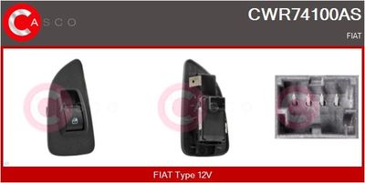 CASCO CWR74100AS Кнопка стеклоподьемника для FIAT GRANDE PUNTO Van (199_) 1.3 JTD Multijet (199CXC1A) CASCO CWR74100AS Кнопка стеклоподьемника для FIAT GRANDE PUNTO Van (199_) 1.3 JTD Multijet (199CXC1A)