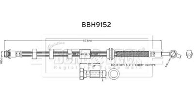 спирачен маркуч BORG & BECK BBH9152