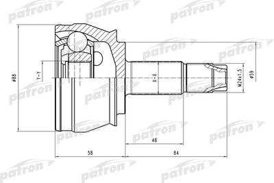 Шарнирный комплект, приводной вал PATRON PCV1245 для ALFA ROMEO 156
