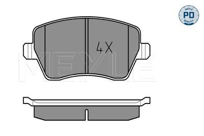 Brake Pad Set, disc brake 025 239 7317/PD