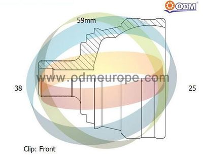 Multiparts 12-211743 ШРУС  для AUDI 100 C3 седан (443, 444) 2.4 D