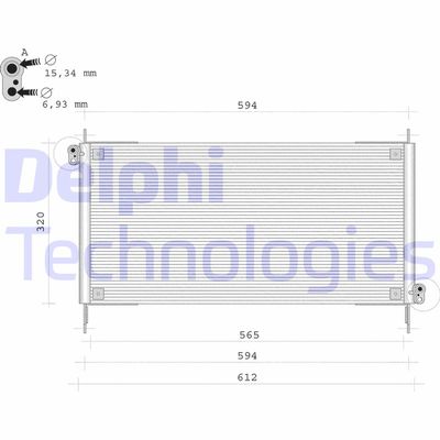 DELPHI TSP0225109 Радиатор кондиционера  для FIAT BRAVA (Фиат Брава)