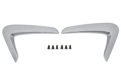 Garneerstroken voor spatbord Aan de voorkant Links/Rechts (zilver, lucht Inlaat  set, LUXURY) past: BMW 4 F32, F33, F82, F83 07.13-02.17
