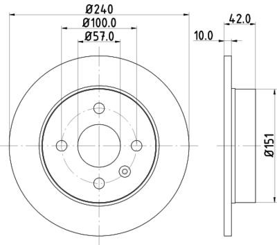 HELLA 8DD 355 106-091 Тормозные диски  для CHEVROLET ASTRA (Шевроле Астра)