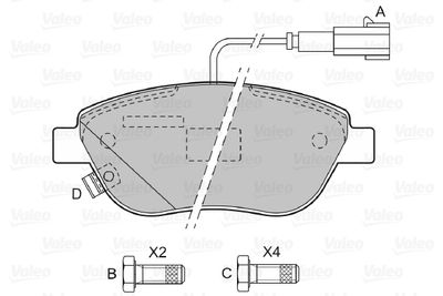 Brake Pad Set, disc brake 598427