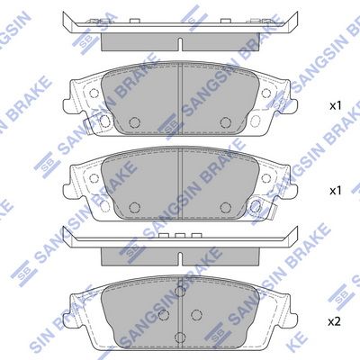 Комплект тормозных колодок, дисковый тормоз Hi-Q SP4011 для CADILLAC ESCALADE