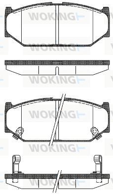 Комплект тормозных колодок, дисковый тормоз WOKING P12813.12 для SUZUKI SWIFT