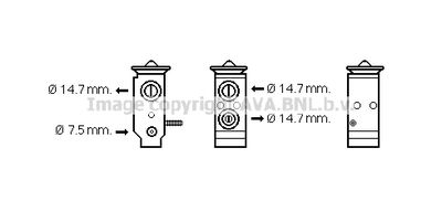 AVA-QUALITY-COOLING HY1292 Розширювальний клапан кондиціонера для KIA (Киа)