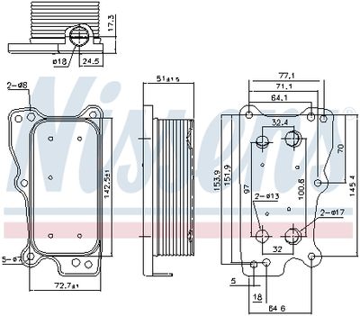 Oil Cooler, engine oil 90783