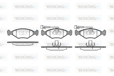 Комплект тормозных колодок, дисковый тормоз WOKING P3813.42 для FIAT ALBEA