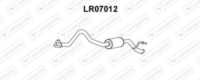 VENEPORTE LR07012 Глушитель выхлопных газов  для LAND ROVER DEFENDER Pick Up (L316) 2.5 Td5 4x4 (L316)