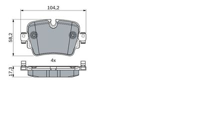 Комплект тормозных колодок, дисковый тормоз BOSCH 0 986 494 753 для JAGUAR F-TYPE