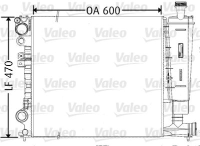 VALEO 731165 Радіатор охолодження двигуна для FIAT (Фиат)