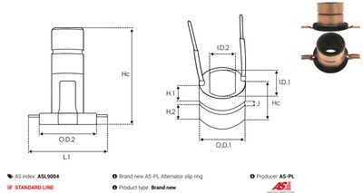 COLECTOR ALTERNATOR AS-PL ASL9004 3