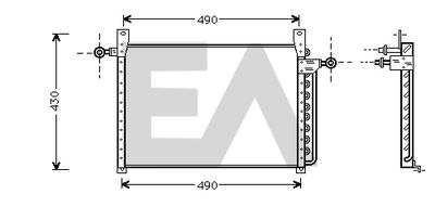 Конденсатор, кондиционер EACLIMA 30C22007 для FORD USA BRONCO