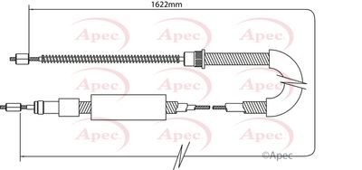 Cable Pull, parking brake APEC CAB1087
