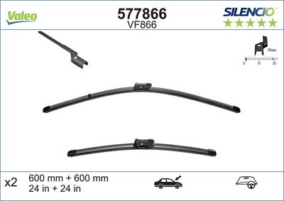 Pióro wycieraczki VALEO 577866