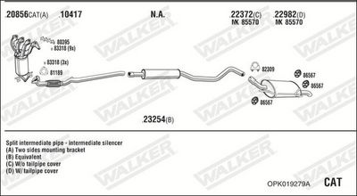 ABGASANLAGE WALKER OPK019279A