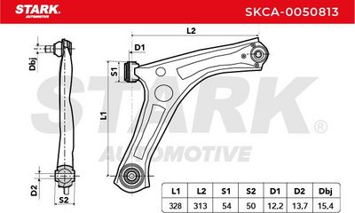 носач, окачване на колелата STARK SKCA-0050813