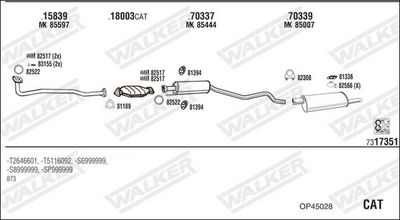 ABGASANLAGE WALKER OP45028