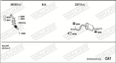 Изпускателна система WALKER BWK053615A