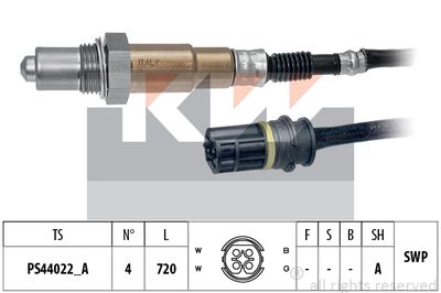 KW 498 288 Лямбда-зонд  для MERCEDES-BENZ E-CLASS T-Model (S211) E 200 Kompressor (211.241)