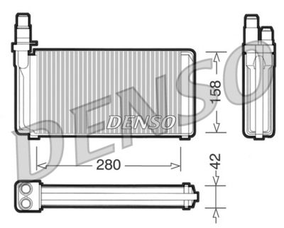 DENSO DRR09020 Радиатор печки  для FIAT CROMA (Фиат Крома)