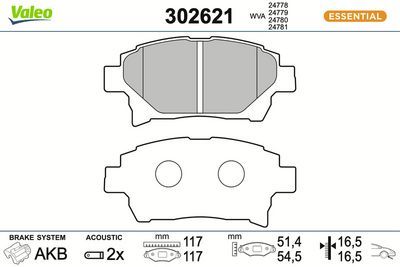 SET PLACUTE FRANA FRANA DISC VALEO 302621