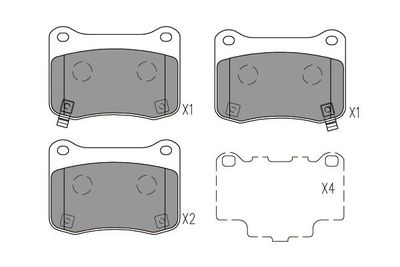 Kavo Parts Stabdžių trinkelių rinkinys, diskinis stabdys