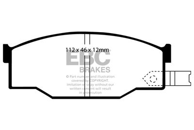 Комплект тормозных колодок, дисковый тормоз EBC Brakes DP531 для ISUZU PIAZZA