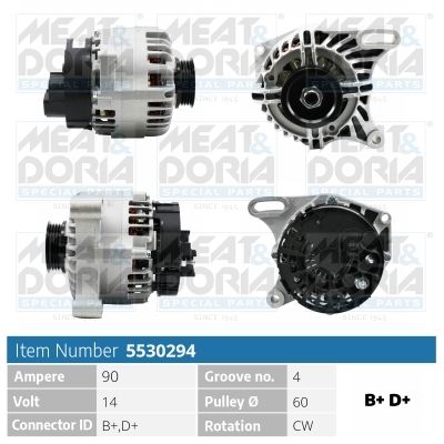 Генератор MEAT & DORIA 5530294 для FIAT SEICENTO