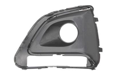Voorbumper afdekking Voor Links (met dagrijlichten gaten, plastic, zwart) past: PEUGEOT 108 Hatchback 05.14-12.22