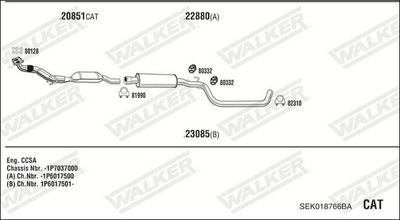 Изпускателна система WALKER SEK018766BA