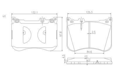 Brake pad set, disc brake