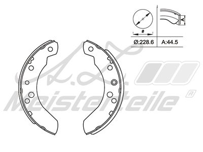 комплект спирачна челюст A.Z. Meisterteile AZMT-44-026-1208
