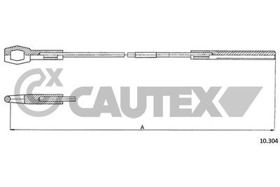 Трос, управление сцеплением CAUTEX 762909 для VW KARMANN