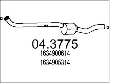 Катализатор MTS 04.3775 для MERCEDES-BENZ M-CLASS
