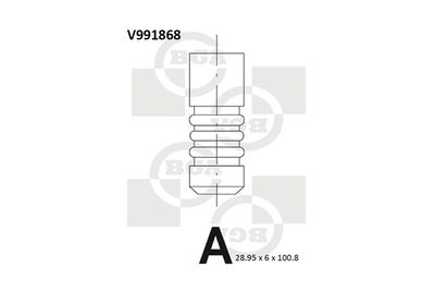 Выпускной клапан BGA V991868 для NISSAN CUBE