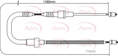 Cable Pull, parking brake APEC CAB1404