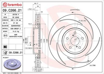 DISC FRANA BREMBO 09C26621 1