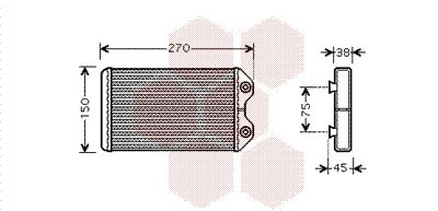 VAN WEZEL 53006369 Радиатор печки  для TOYOTA (Тойота)